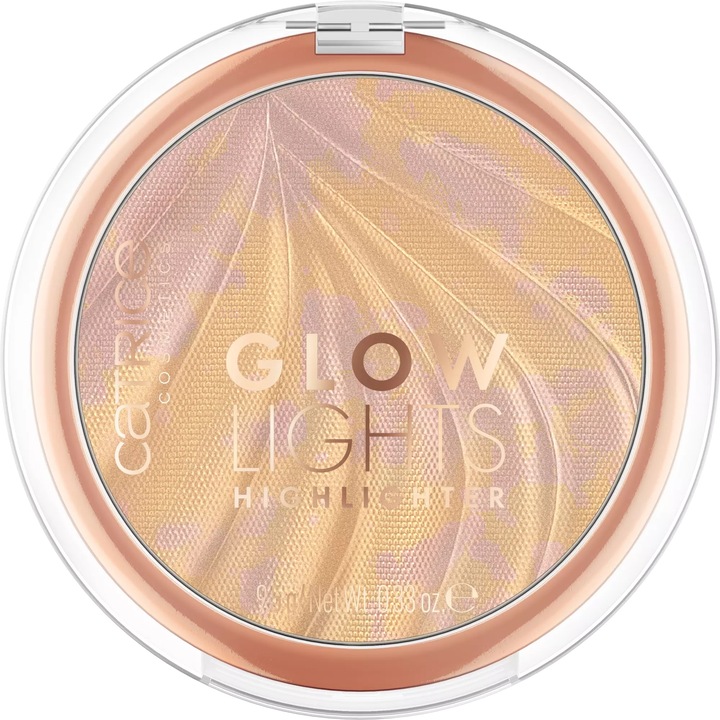Pudra iluminatoare in doua nuante, Catrice Glow lights highlighter, 010-rosy nude, 9.5 g