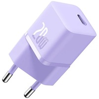 Incarcator Retea Baseus GaN5 Mini Fast Charger, USB-C, 20W, Mov