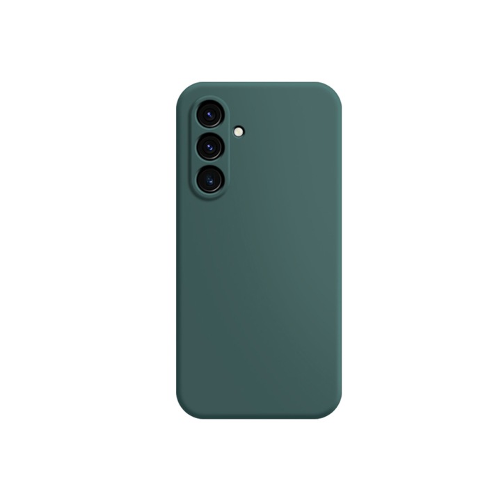 Husa Jelly Silicone Compatibil cu Samsung Galaxy A05s, Interior de microfibra, Flexibila, Verde Inchis