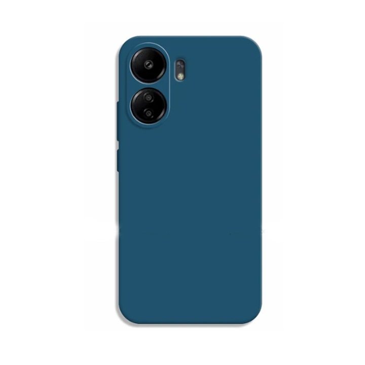 Husa Jelly Silicone Compatibil cu Xiaomi Redmi 13C, Interior de microfibra, Flexibila, Albastru Inchis