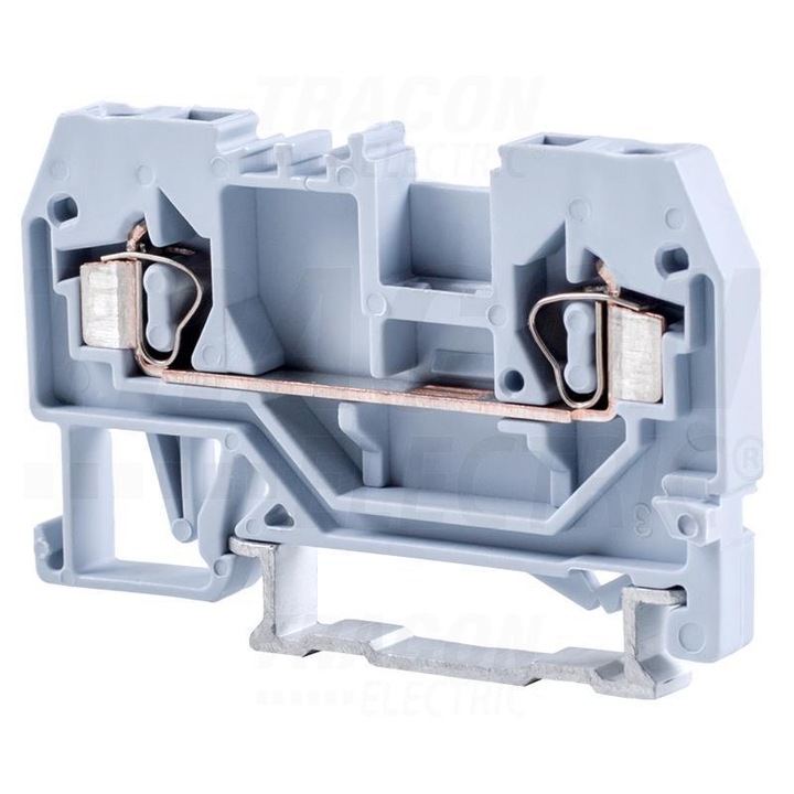Релсов клемен блок, Tracon Electric, ABS, сив