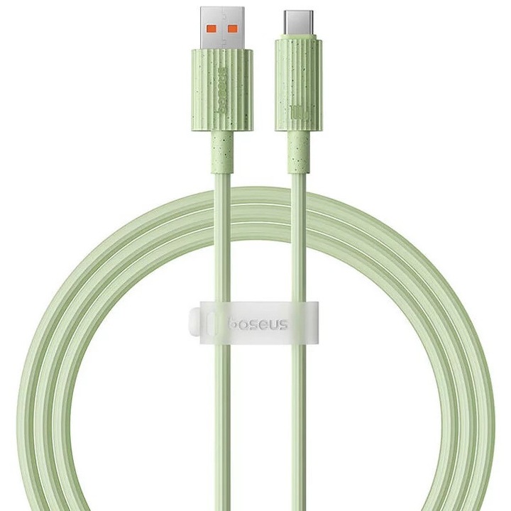Baseus Habitat Series kábel, USB - USB-C, Gyorstöltés, 100W, 1m, Zöld