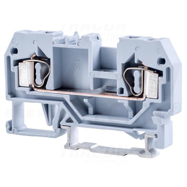 Клемен блок за шина, Tracon Electric, ABS, Сив