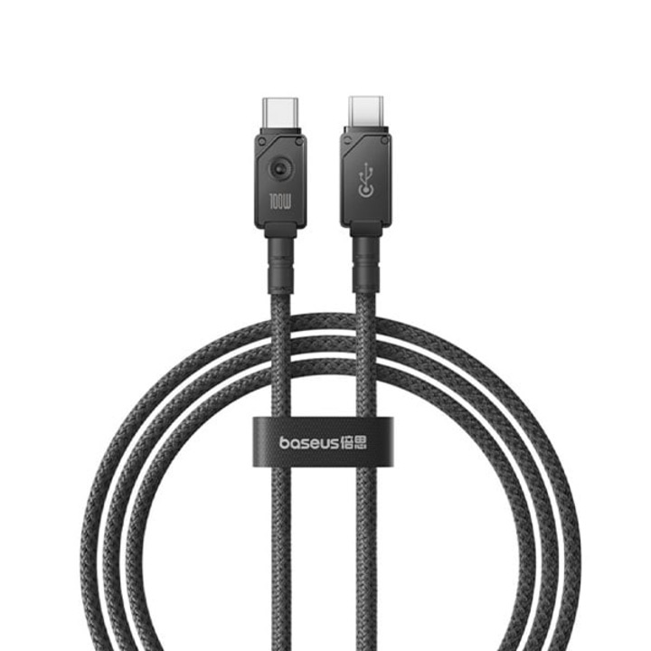 Baseus törhetetlen sorozatú kábel, gyorstöltés, USB-C – USB-C, 100 W, 2 m, fekete