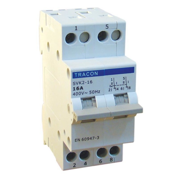 Comutator sursa de alimentare SVK2-16 16A 2P, Tracon Electric, IP 40