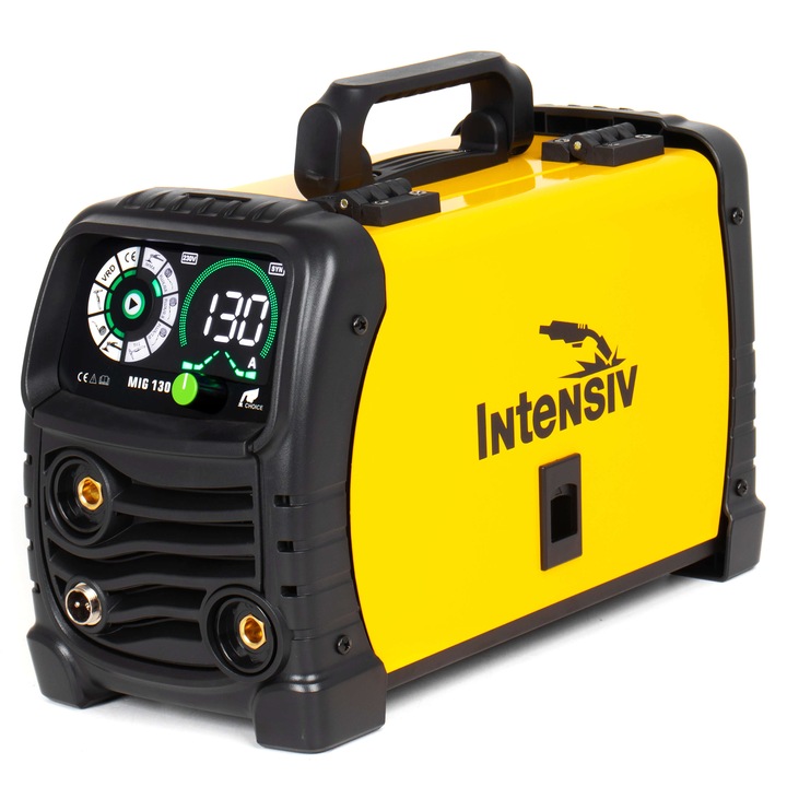 Инверторен електрожен с флюсова тел MIG/TIG/MMA Intensiv MIG 130p, 130 A максимален заваръчен ток, 230 V, 0,8-1,0 мм максимален диаметър на телта