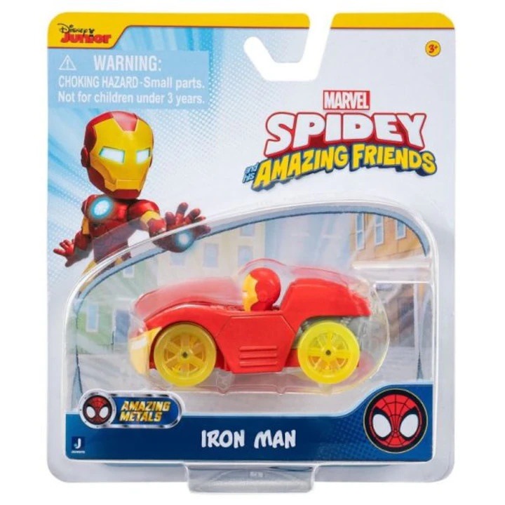 Spider and his amazing friends: Iron Man metal car - 7.5 cm