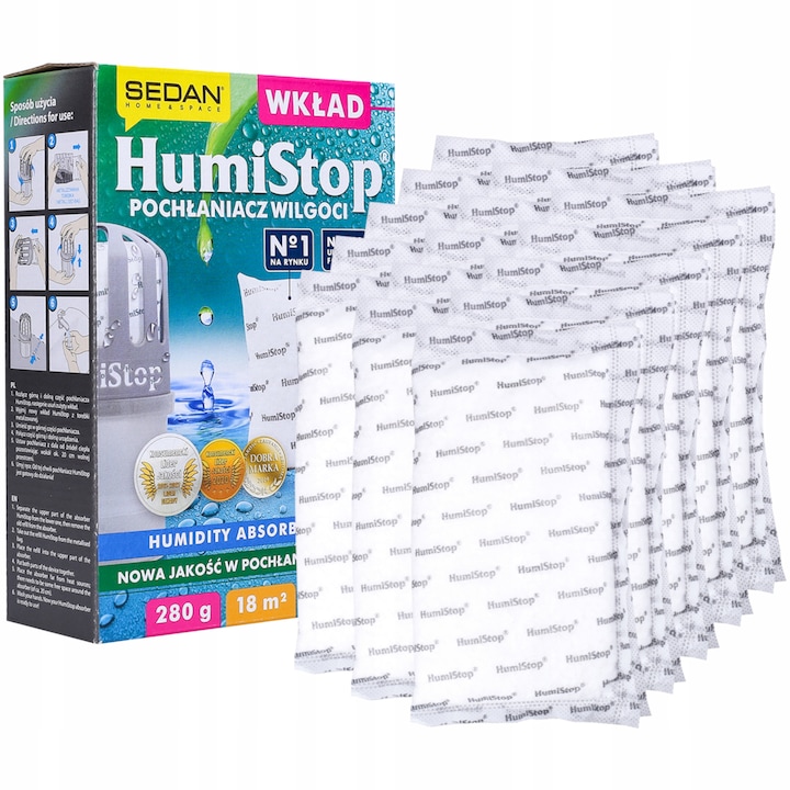 Dezumidificator de aer Refill, Humistop, 12x 280g