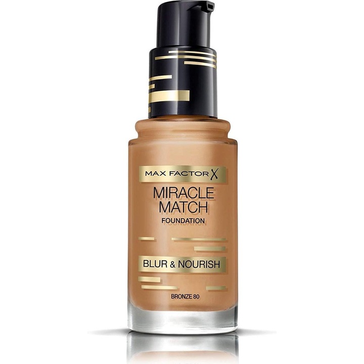 Fond de ten Max Factor Miracle Match, 80 Bronzer, 30 ml