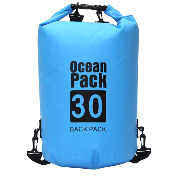 Sac impermeabil, Ocean Pack, PVC, 30 l, Albastru