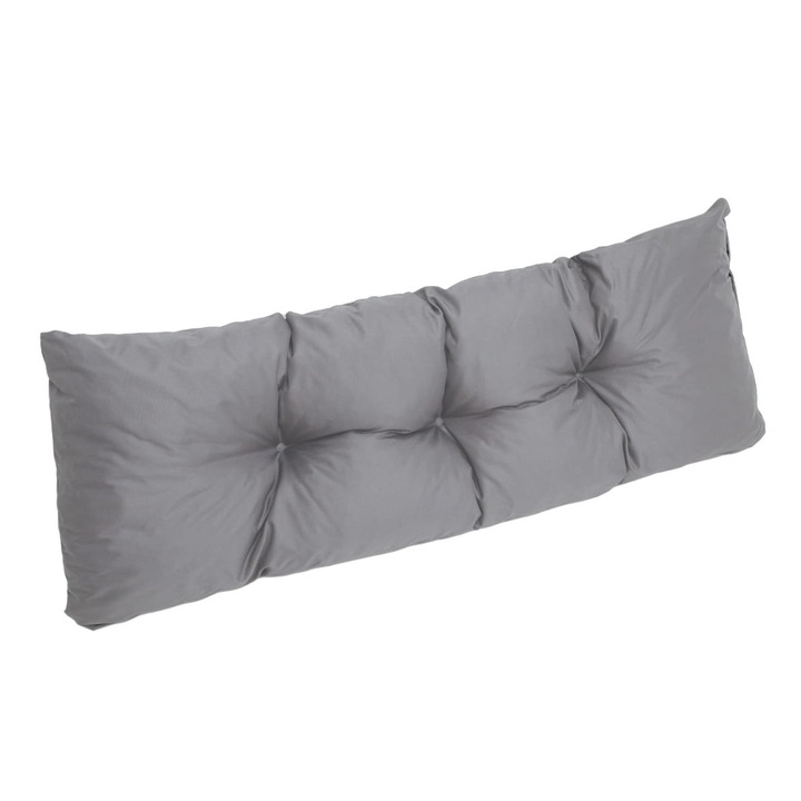 Gradina perna podea, Perna canapea din paleti, Old garden, sezut 120 x 40cm, Gri deschis