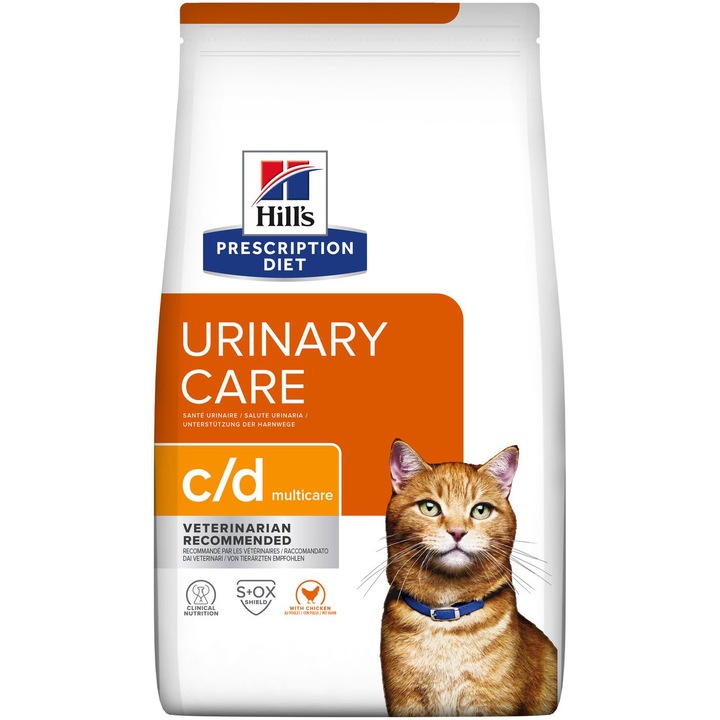Суха храна за котки Hill's PD c/d urinary care, С пилешко, 8 кг