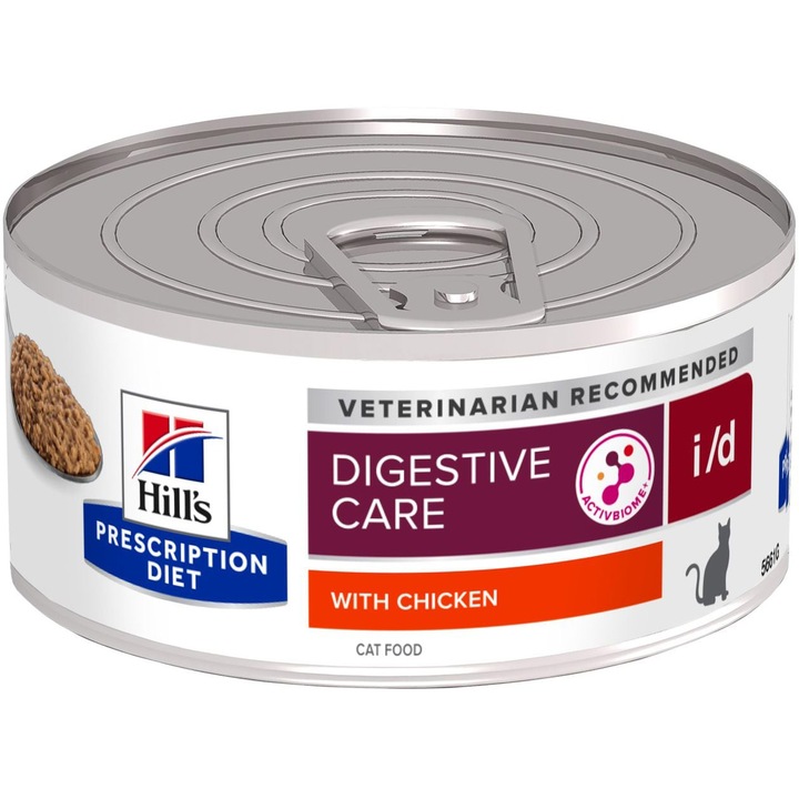 Hrana umeda pentru pisici Hill's PD i/d digestive care, cu pui, conserva, 156 g