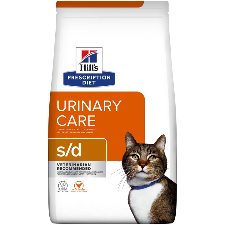 Hrana uscata pentru pisici Hill's PD s/d urinary care, cu pui, 1.5 kg