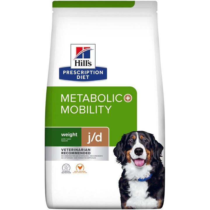 Суха храна за кучета Hill's PD metabolic + mobility, с пилшеко, 12 кг