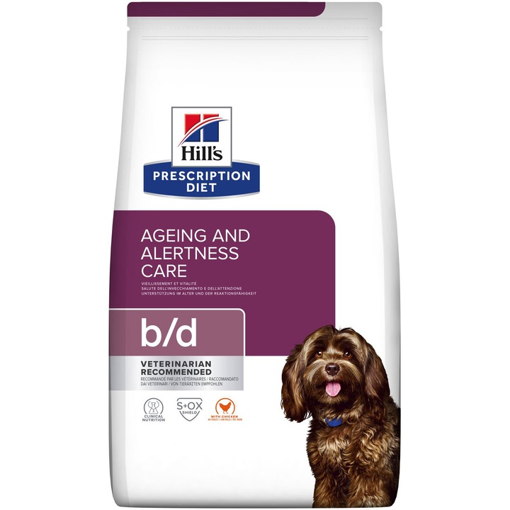 Száraztáp kutyáknak Hill's PD b/d brain aging care, csirkével, 12 kg