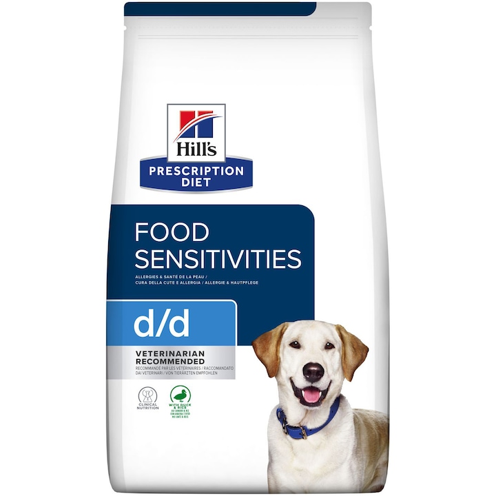 Суха храна за кучета Hill's PD d/d food sensitities, С патешко и ориз, 12 кг
