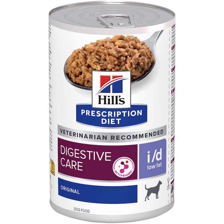 Hrana umeda pentru caini Hill's PD i/d low fat, digestive care, original, conserva, 360 g