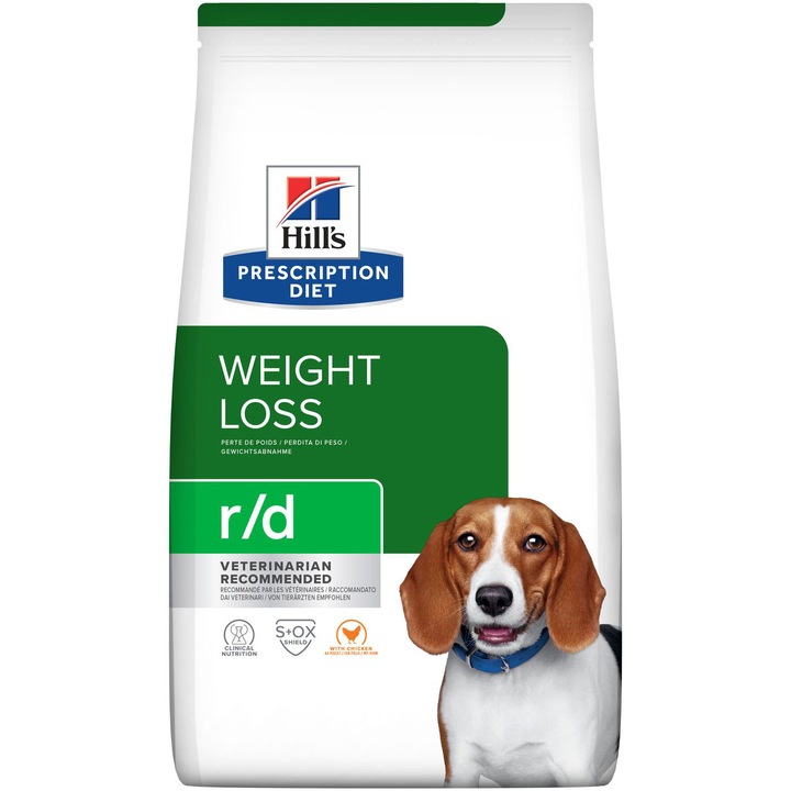 Суха храна за кучета Hill's PD r/d weight loss, С пилешко, 10 кг