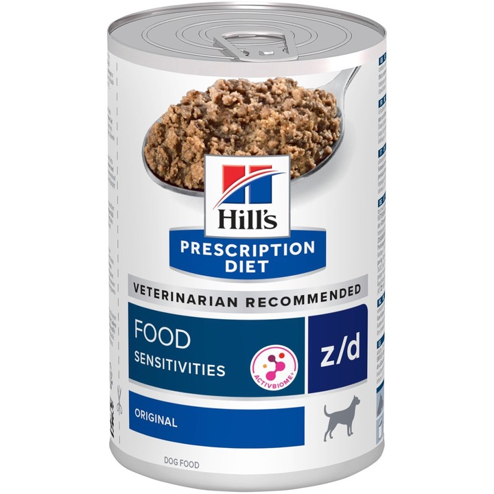 Мокра храна за кучета Hill's PD z/d food sensitivities, Консерва, 370 гр