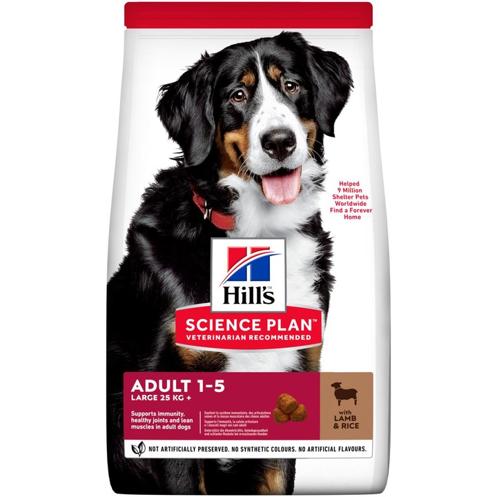 Hrana uscata pentru caini Hill's SP large breed adult dog food, cu miel si orez, 14 kg