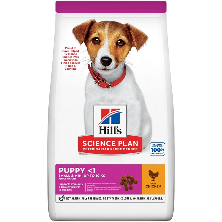 Hrana uscata pentru caini Hill's SP small & mini puppy, cu pui, 3 kg