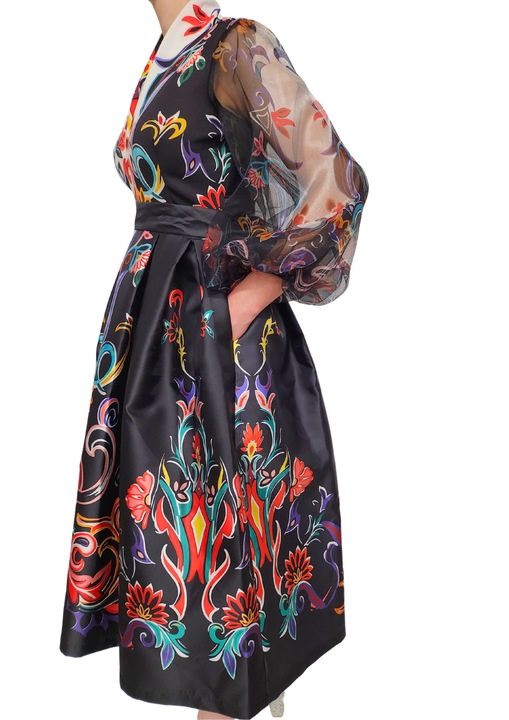 Rochie Dama eleganta midi, marimea 36 neagra