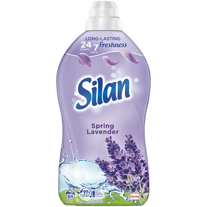 Silan Spring Lavender öblítő, 64 mosás, 1408 ml