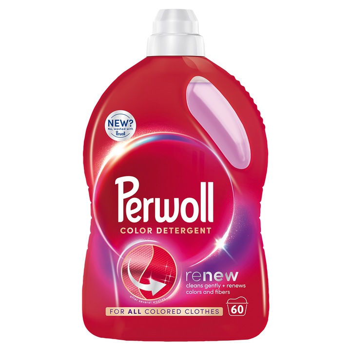 Detergent lichid pentru rufe Perwoll Renew Color, 60 spalari, 3000 ml