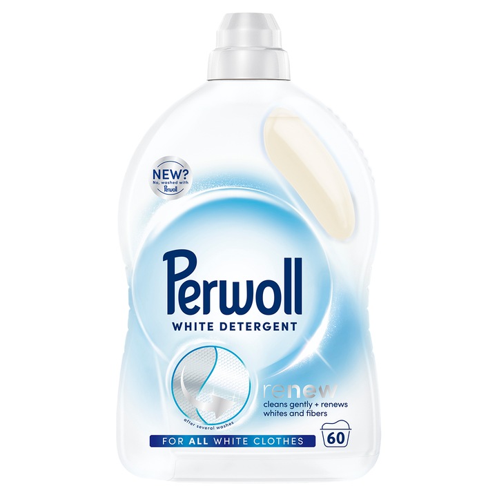 Detergent lichid pentru rufe Perwoll Renew White, 60 spalari, 3000 ml