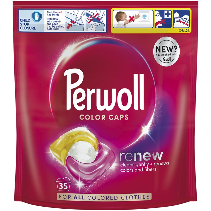 Капсули за пране Perwoll Renew Color, 35 пранета