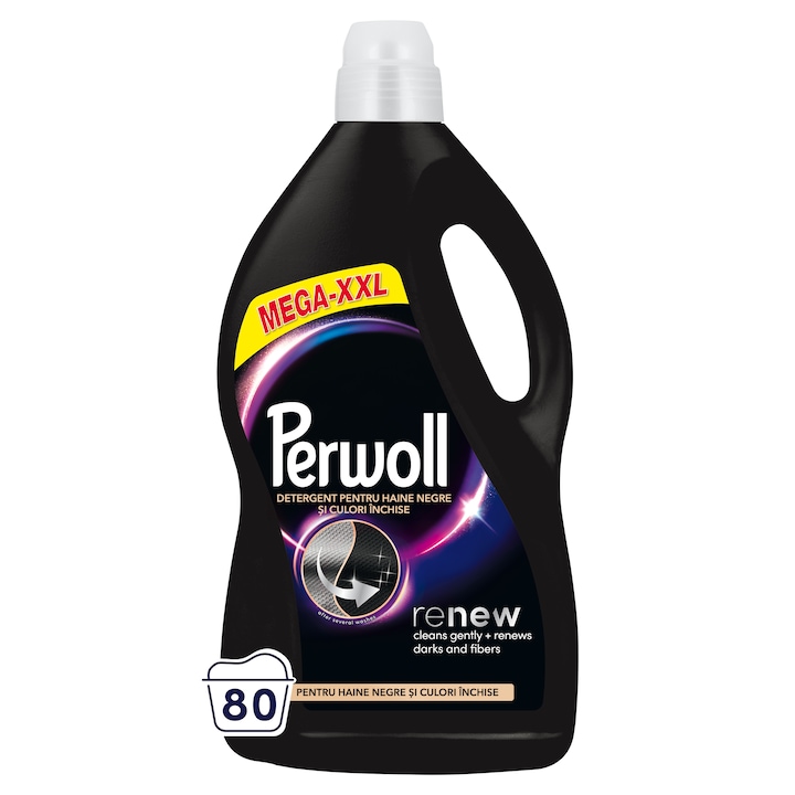 Detergent lichid pentru rufe Perwoll Renew Black, 80 spalari, 4000 ml