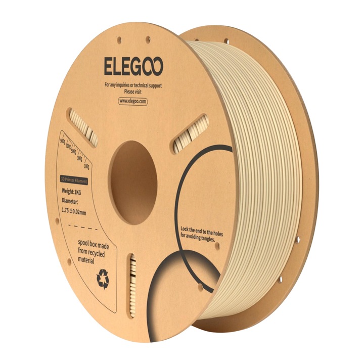 Филаментна ролка, PLA, 1,75 mm, бежово, Elegoo
