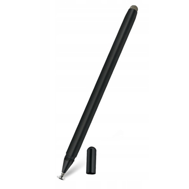 Stilou pentru telefon/tableta, Stylus Pen, varf schimbabil, 9mmx160mm, compatibil cu Apple, iOS, Android, Windows, Negru
