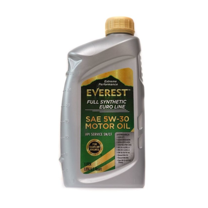 Szintetikus motorolaj Everest Oil dízel-benzin EURO LINE 5W30, 1l