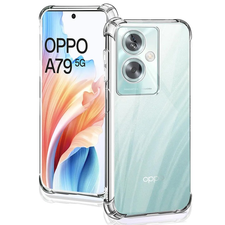 Кейс за Oppo A79 5G - Techsuit Shockproof Clear Silicone - Clear