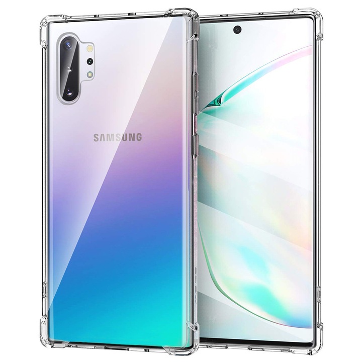 Калъф, съвместим със Samsung Galaxy Note 10 Plus 4G/Note 10 Plus 5G, Perfect Grip, U193, пластмаса, прозрачен