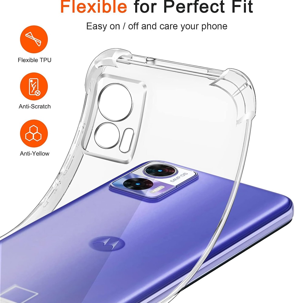 Husa protectie Mat-Tech compatibila cu Motorola Edge 30 Neo Protectie Camera, Colturi anti-soc, Decupaje Precise, Rezistenta la impact, Margini ridicate pentru protectia ecranului, Transparenta