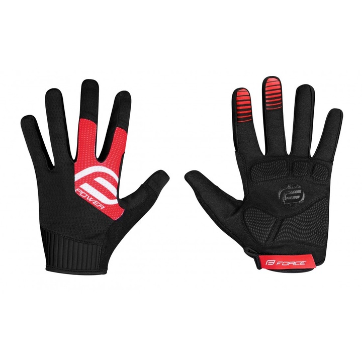 Kesztyű Force MTB Power fekete/piros XXL