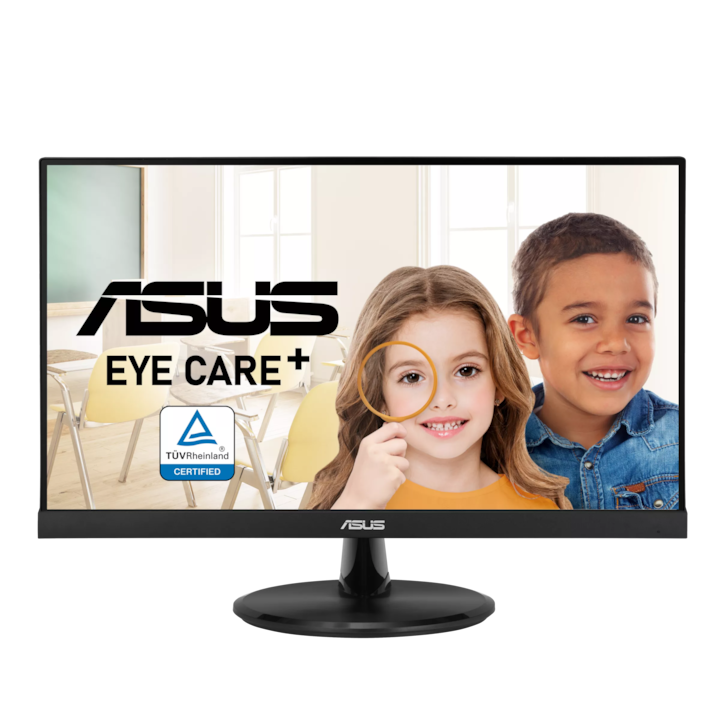 ASUS VP227HE Eye Care monitor, 21.5", VA, 1920x1080, HDMI/D-Sub, 75Hz, fekete