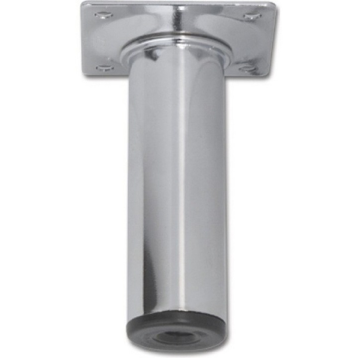 Picior metalic cu placa D30mm, H600mm, Crom