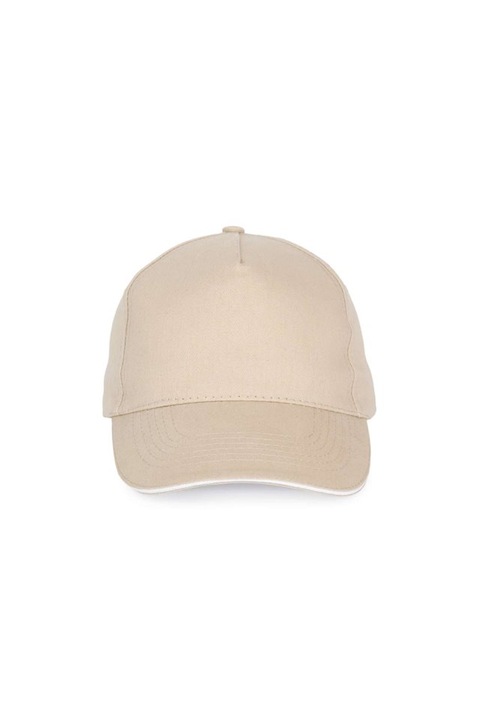 Unisex sapka, 5 panel - KP124, Fehér/Bézs, Univerzális