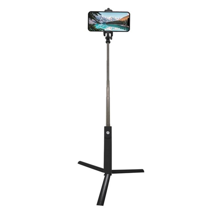 Selfie Stick cu Telecomanda si Trepied 2 in 1, 18-81 cm