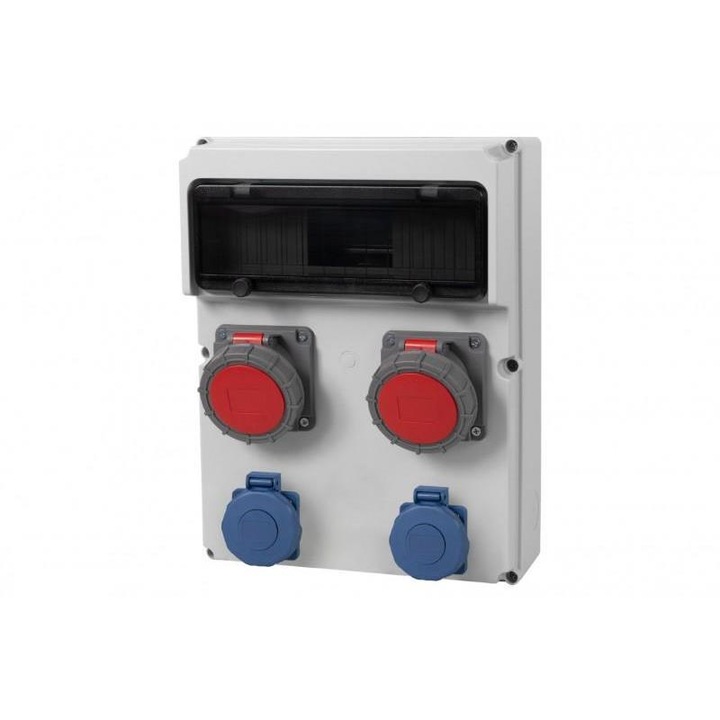 FEMO, F-ELEKTRO elektromos kapcsolótábla, 16A/5, 32A/5, 2x230V, többszínű