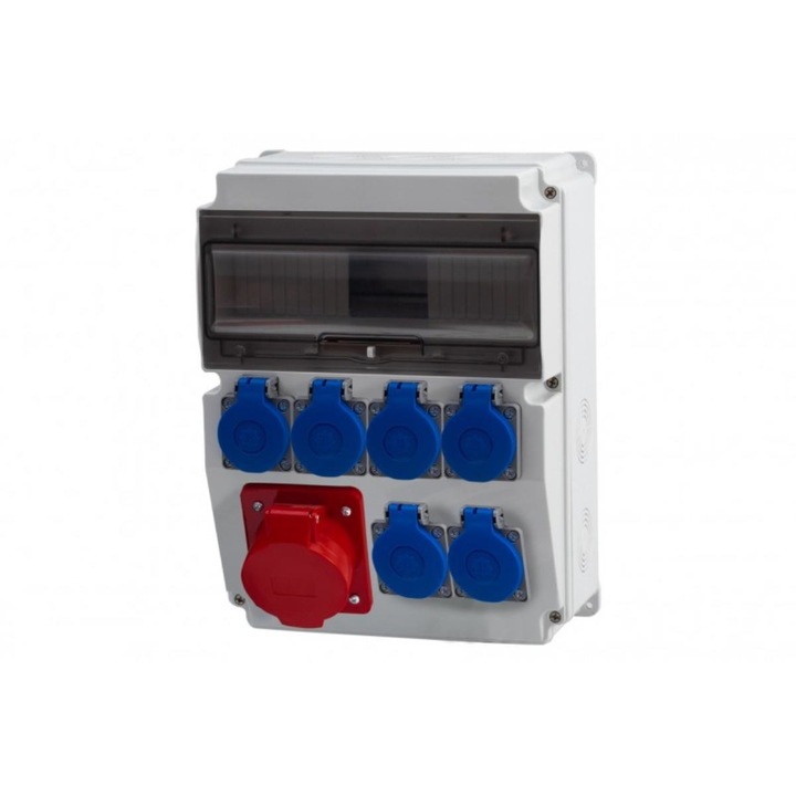 Tablou electric CAJA, F-ELEKTRO, 6x230V, IP65, 330x240x140mm, Multicolor