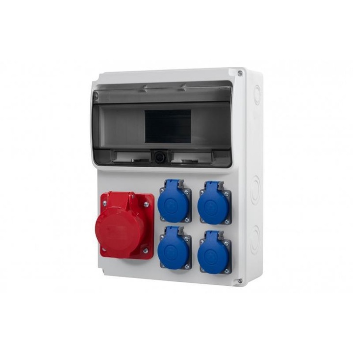 Tablou electric ULISSE, F-ELEKTRO, 32A/5P, 4x230V, Multicolor