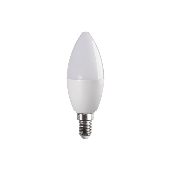 LED крушка, KANLUX C37, 4.9W, 470lm, 2700-6500K, E14, 37x106mm, Бяла