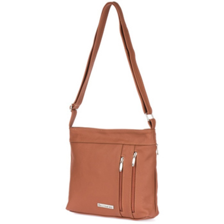Női válltáska, Beltimore, Valódi bőr, Barna