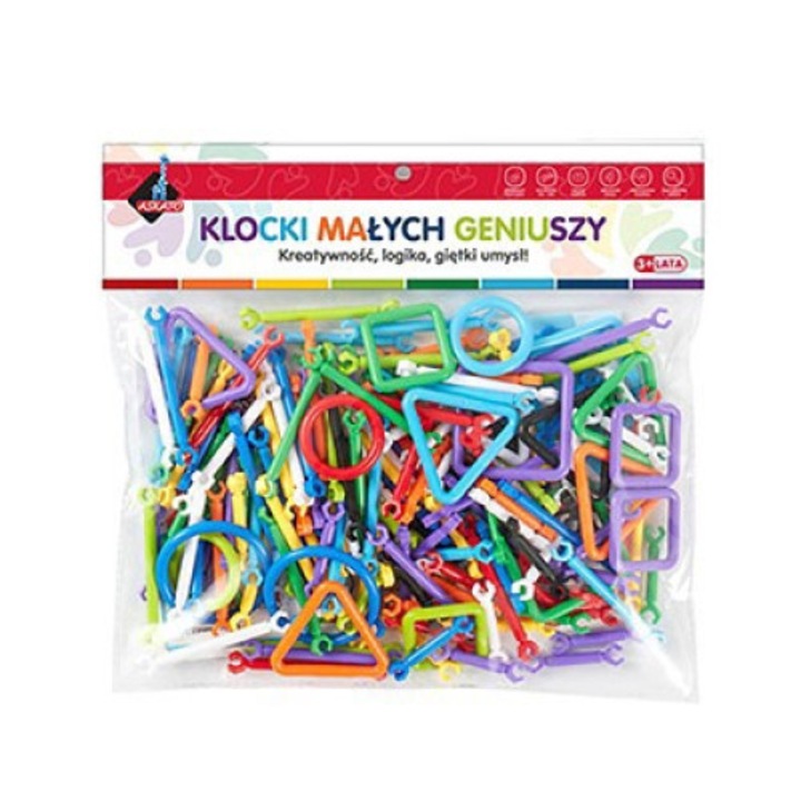 Set 173 betisoare pentru constructie, Askato, 10 culori, Multicolor