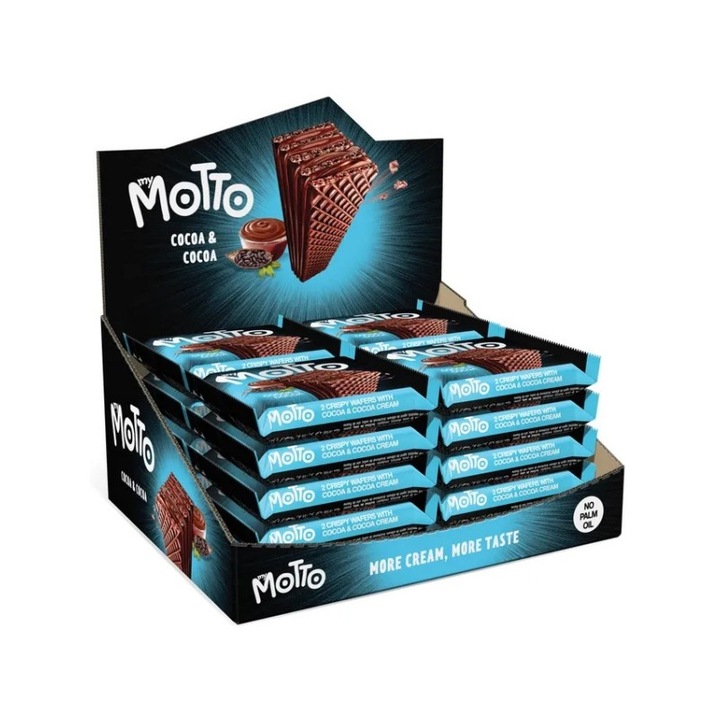 Napolitane My Motto Cacao, cutie 20 buc x 34 grame